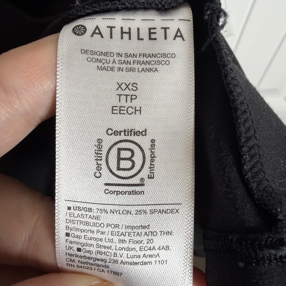 ATHLETA Women's Conscious Tank Dress Athletic Black Athleisure Pockets Size XXS - Picture 6 of 10